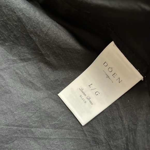 Doen Quinn Organic Cotton Poplin Maxi Dress black, SIZE LARGE - Picture 10 of 11